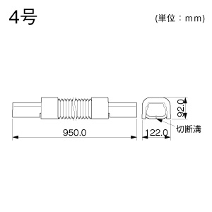 MDFJ41 ダクトフレキ4号（グレー）: エムケーダクトシリーズ - マサル